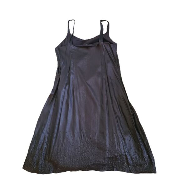 Eileen Fisher Women's Java Brown Rumpled Silk Sequined Dress Size XS - Picture 2 of 15